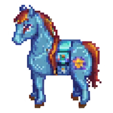 horse, isometric view sticker
