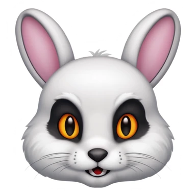 A bunny with a evil smile sticker
