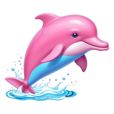 Pink dolphin  sticker