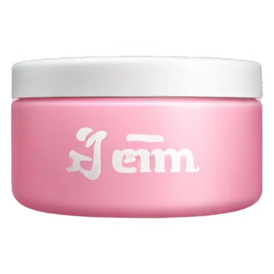 Pink face cream product sticker