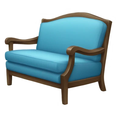 blue couch chair sticker