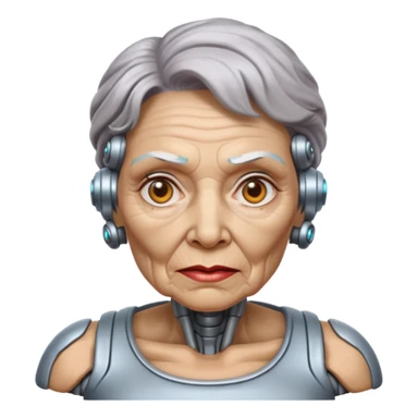 cyborg grandma sticker