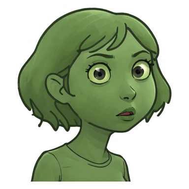 Black girl confused sticker