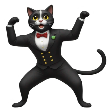 GATO NEGRO BAILANDO sticker