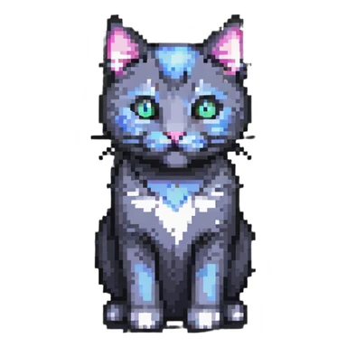 dark gray cat sticker