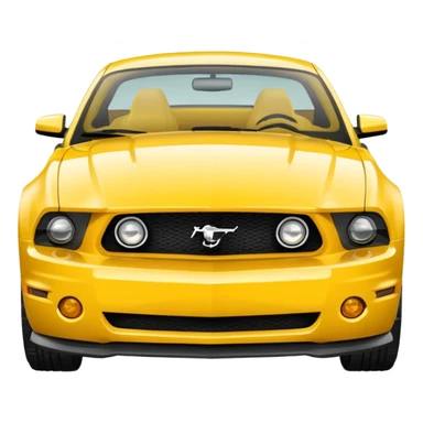 Create a mustang 309 emoji in yellow colour  sticker