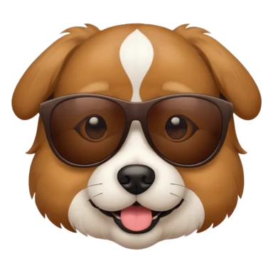 Dog wearing sunglasses sticker