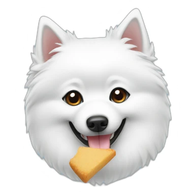 japanese spitz eat sticker