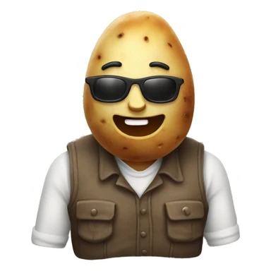 cool potato man emoji sticker