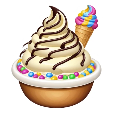 ice cream bowl  sticker