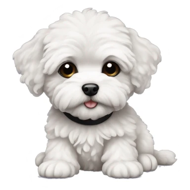 Black maltipoo puppy sticker