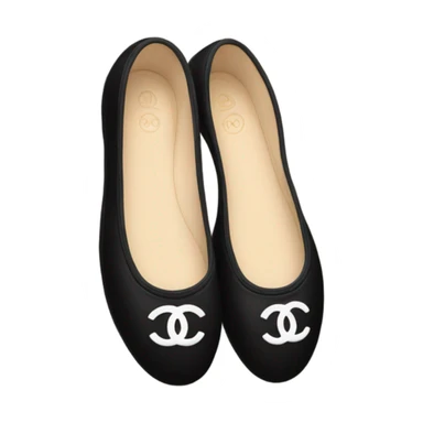 Black Chanel ballet flats sticker