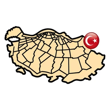 map of turkey transparent background but the outline of the map of turkey in black  sticker