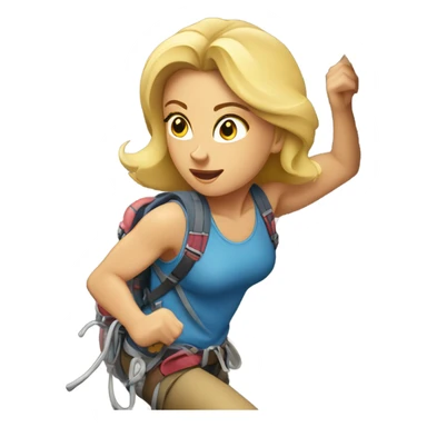 rock climber woman blonde sticker