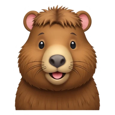 3d style capybara sticker