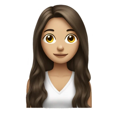 Brunette long haired girl getting ready sticker