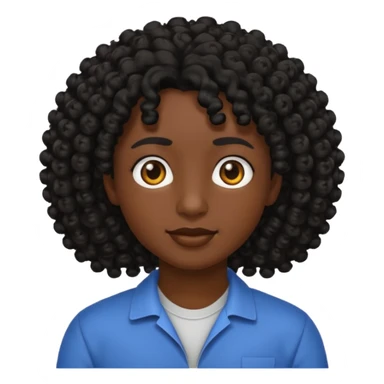 Zumbí com o cabelo médio e cacheado sticker