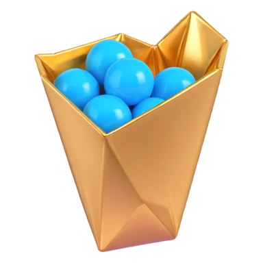 shiny gem-like blue candy in a gold wrapper inspired by Rare Candy from Pokémon sticker