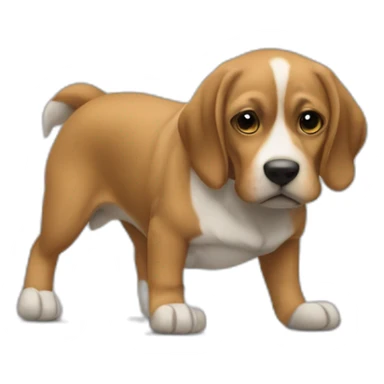 Coup sur un chien sticker