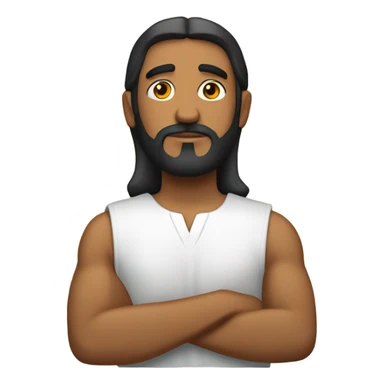 Jesús encogiéndose de hombros sticker