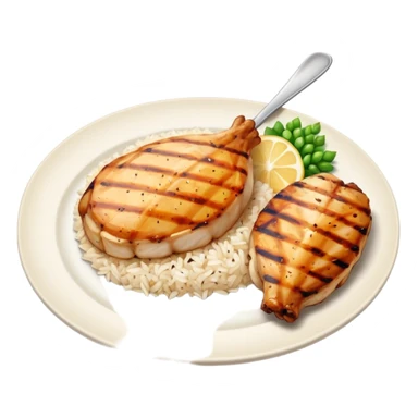 Rice and chicken breast  sticker