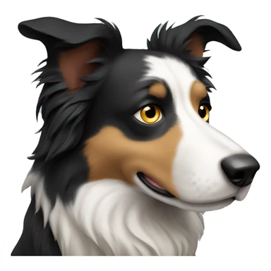 Border Collie Dog Staring At A Distance sticker