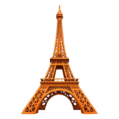 Orange Eiffel Tower sticker