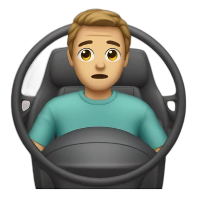 sad behind the wheel sticker