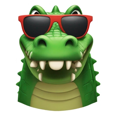 Crocodile with sunglasses  sticker