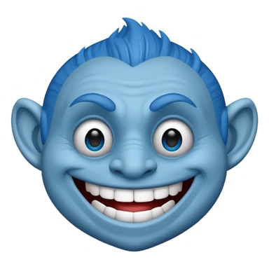 Troll troll face blue  sticker