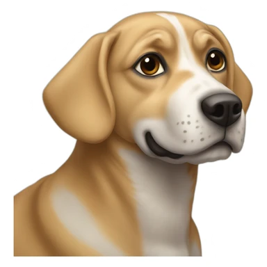 Chien sur tortue sticker