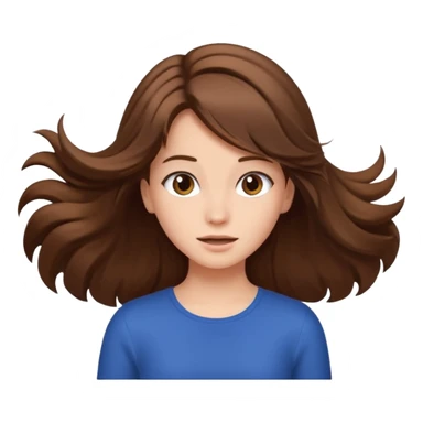 Girl flips hair  sticker