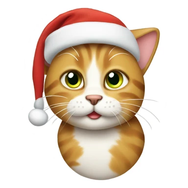 merry christmas cat sticker