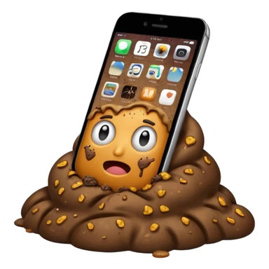 iPhone in poop sticker