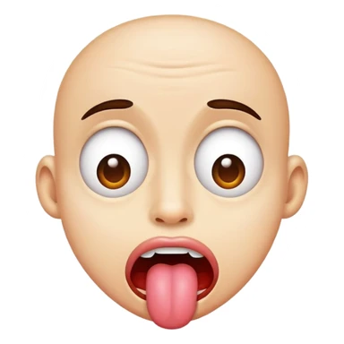 silly face with tongue out and crossed eyes sticker