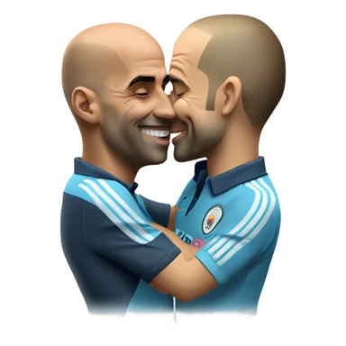 Pep kissing Arne Slot sticker