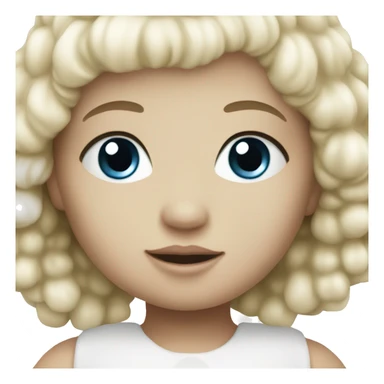 Little white baby doll  sticker