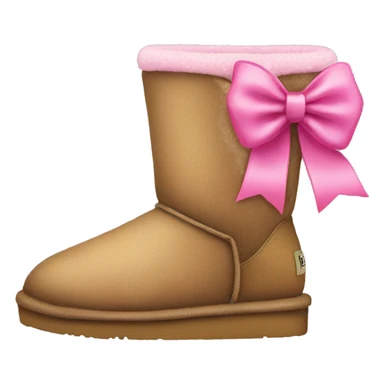 uggs with a pink bow sticker