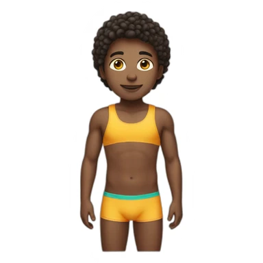 Boy in swimsuit sticker