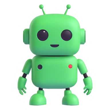 A green chat bot sticker