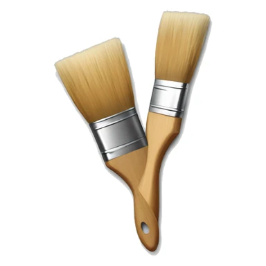 The paint brushes are stained with paint
 sticker