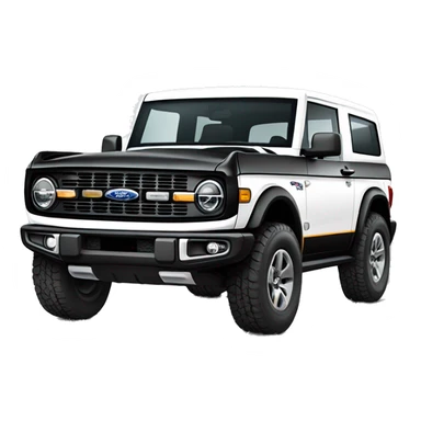 New white ford bronco  sticker