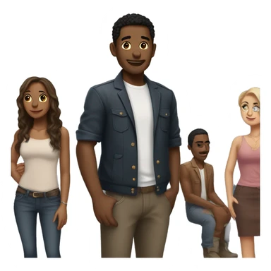 A more-than-skin-deep social scene - like your crush's vibe from a hit Netflix series sticker