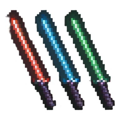 two crossed glowing lightsabers sticker