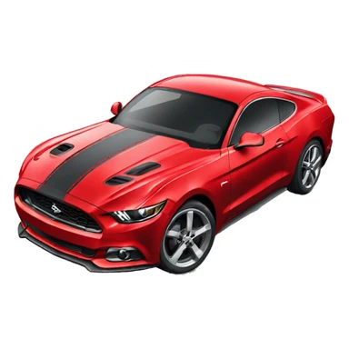 Red mustang sports car  sticker