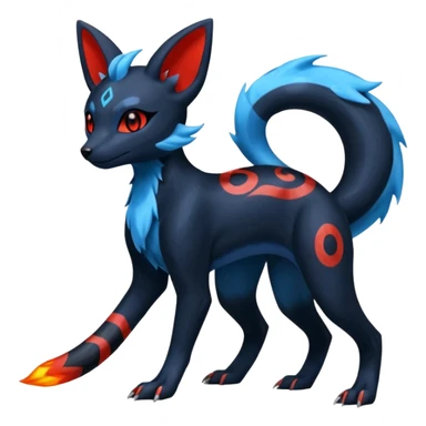 Umbreon-Amaura-Salandit-Fakémon-fusion (full body) sticker