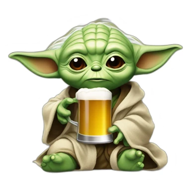 yoda voit une bière sticker