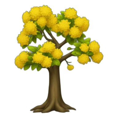 Yellow flowers tree sticker
