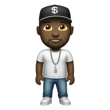 White 50cent rapper sticker