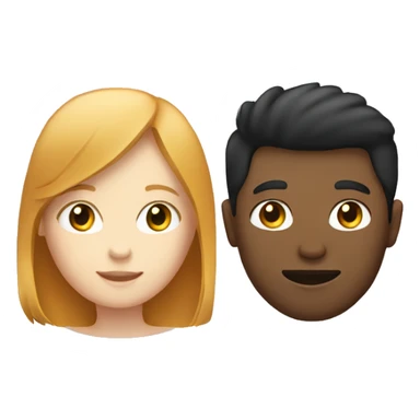 white ginger girl and brunette boy sticker